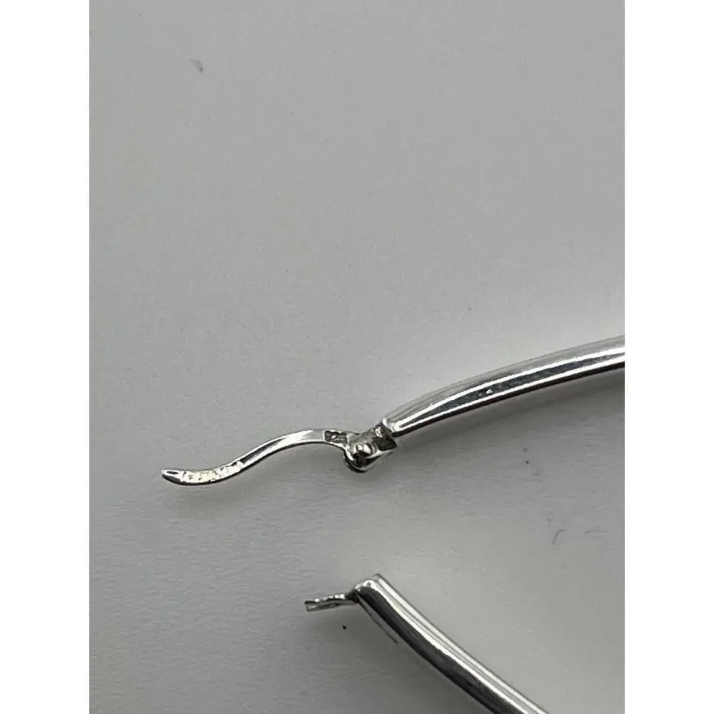 Sterling Silver‎ Teardrop Hoop Earrings Lightweight Elegant Jewelry